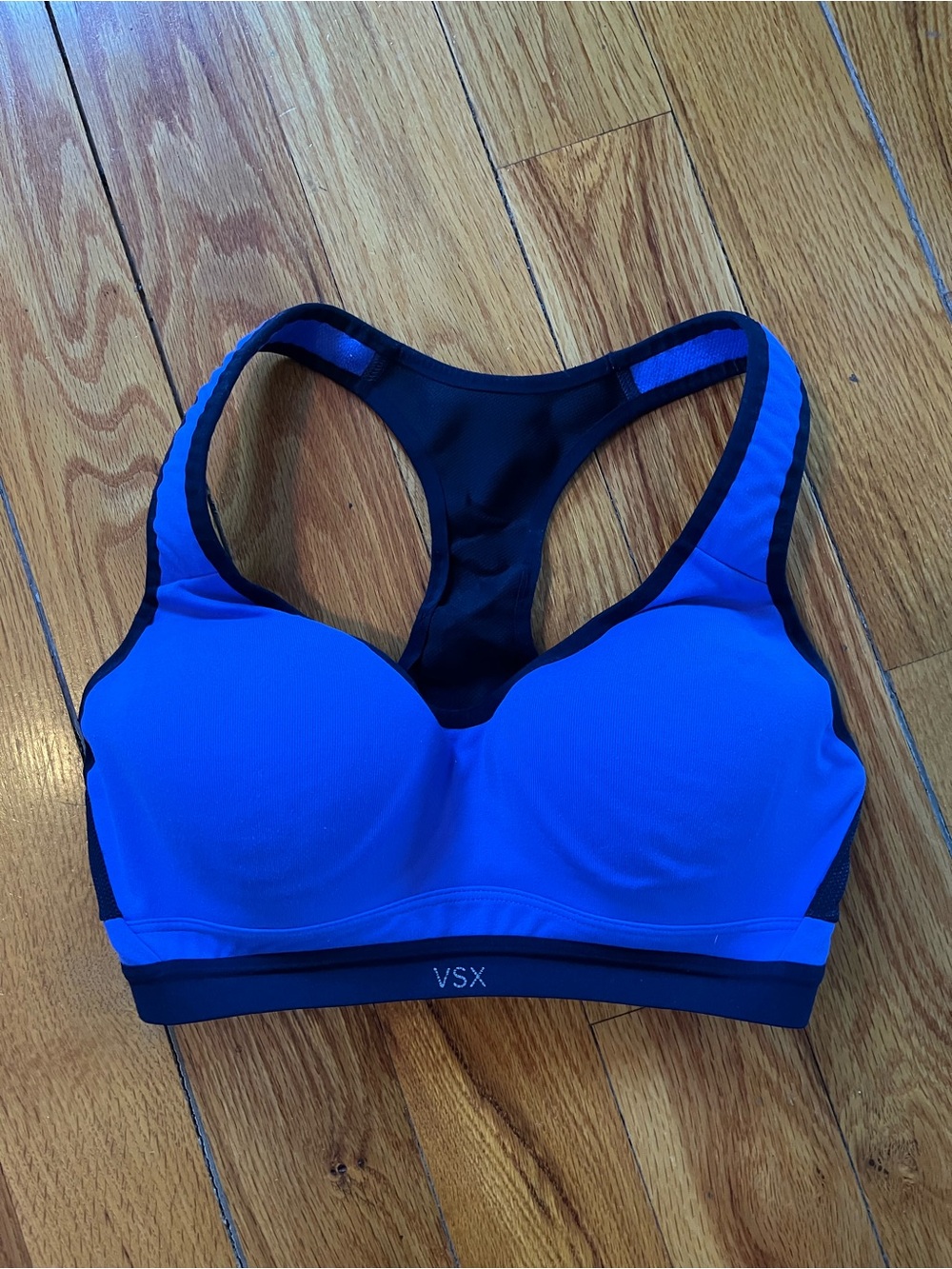 Victoria's Secret Blue and Black Racerback Sports Bra